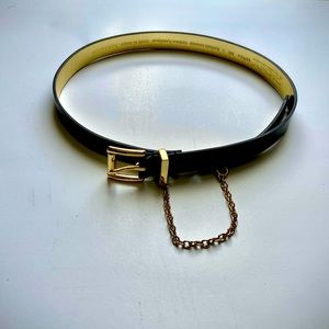 DKNY Ladies Black/Gold Belt